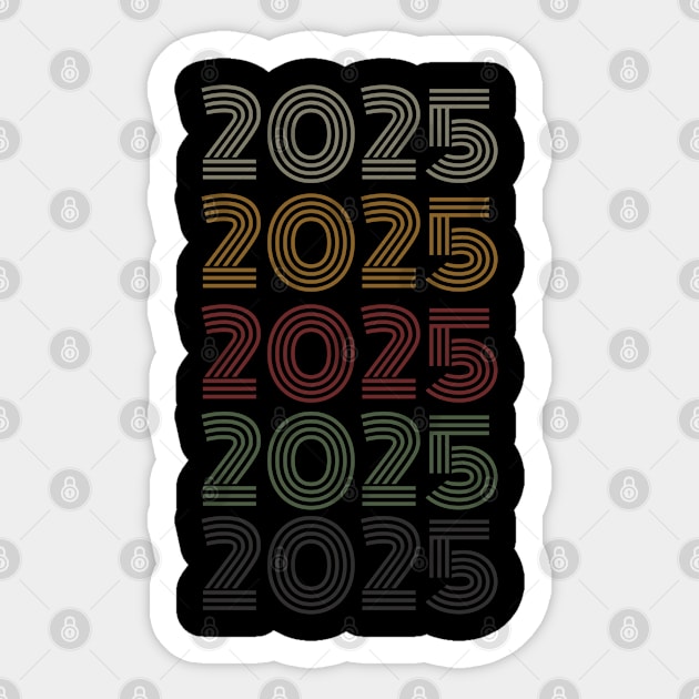 Happy New Year 2025 Sticker by Creatifly Graphic Tees
